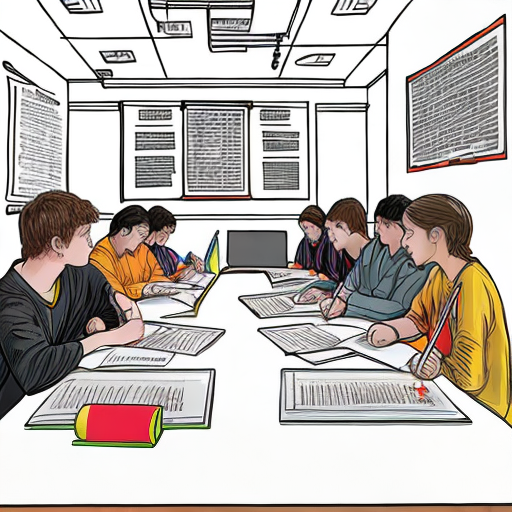 An image of a group of people in a classroom, each with a different learning style, trying to learn computer science. Some people are listening intently to a lecture, while others are taking notes or working on a computer. However, there are also people who are standing or walking around, drawing or doodling, or otherwise engaging in activities that might seem distracting or irrelevant to traditional approaches to education.