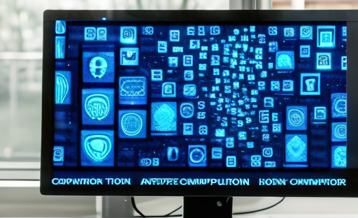 A computer screen displaying the concept of computer vision.