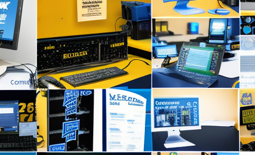 A collage of images representing the services offered by TN Tech Express, including computer repairs, network installations, data recovery, antivirus installation, and data backup services.